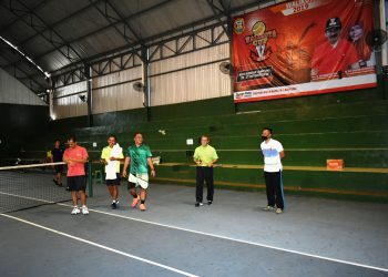 Pererat Tali Silaturahmi, Danrem 043/Gatam Olahraga Tenis Lapangan Bersama