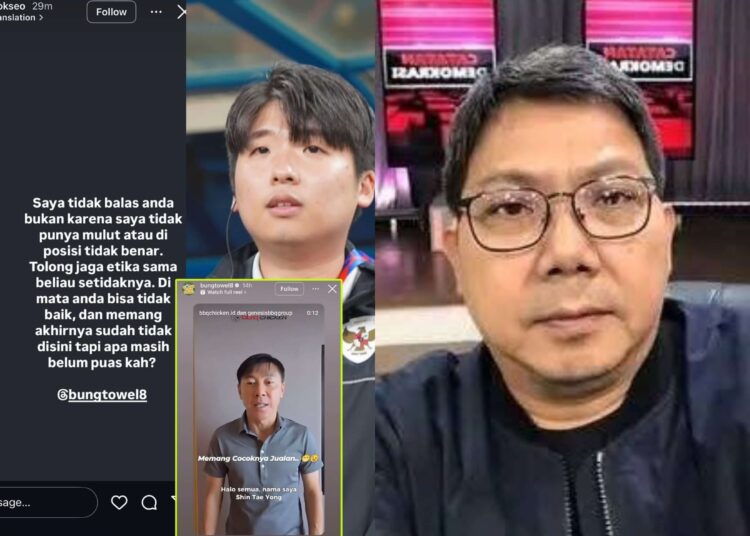 Jeje Bela Shin Tae Yong dari Sindiran Bung Towel, Netizen: “Udah Kayak Lambe Nyinyir!”