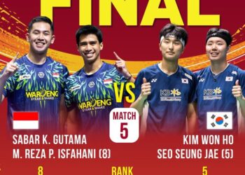 Sabar/Reza Jadi Harapan Tuan Rumah di Final Indonesia Open 2025